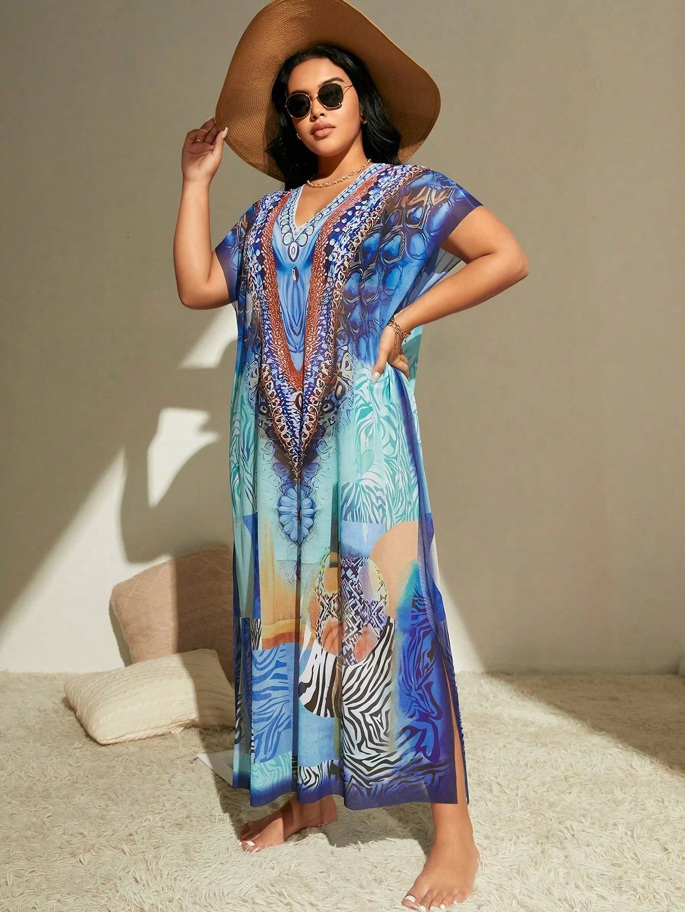 Saída de Praia Plus Size Rowan