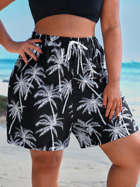 Shorts Casuais de Praia Plus Size Manu