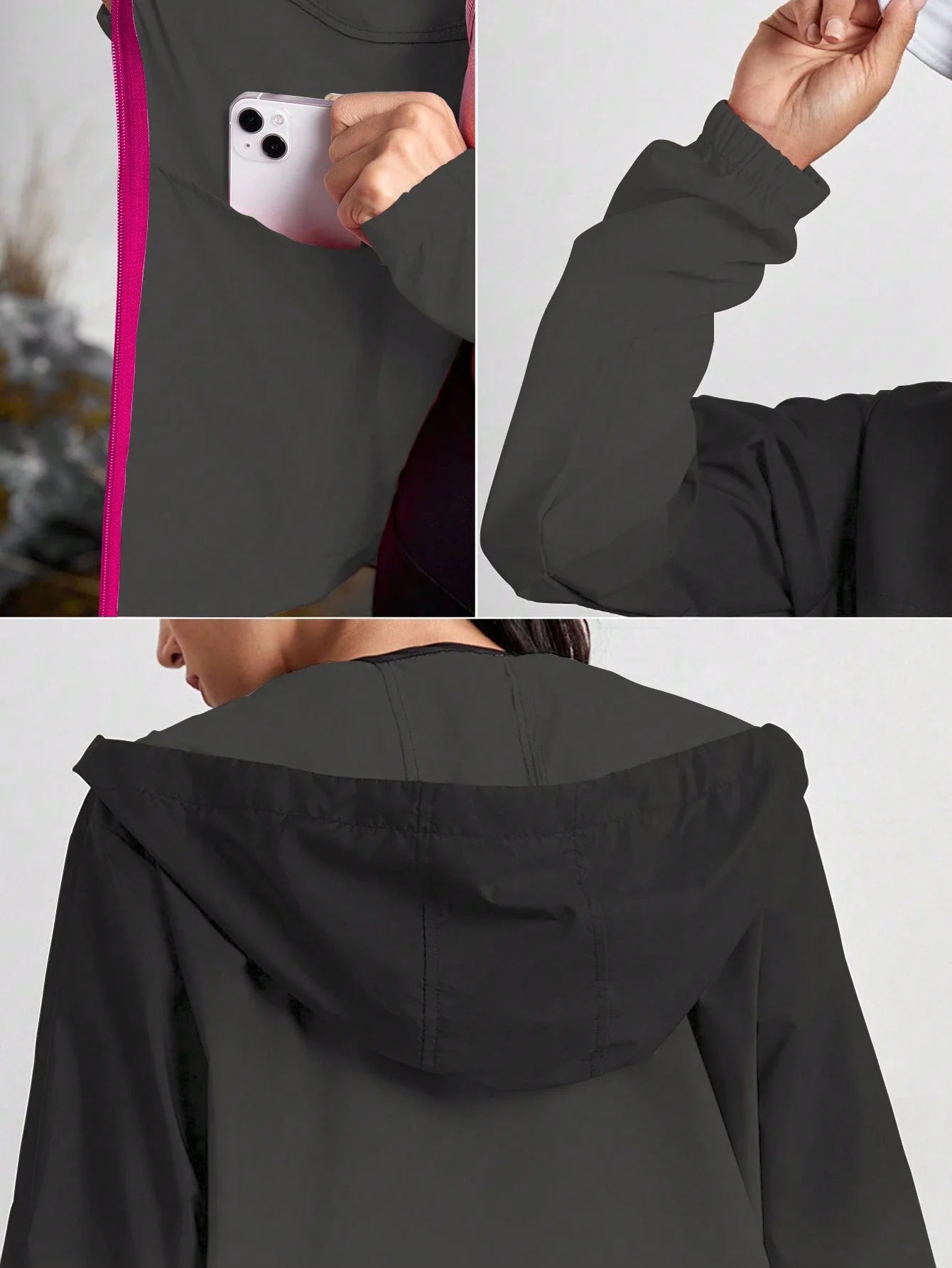 Corta-Vento Casual Com Capuz Julia