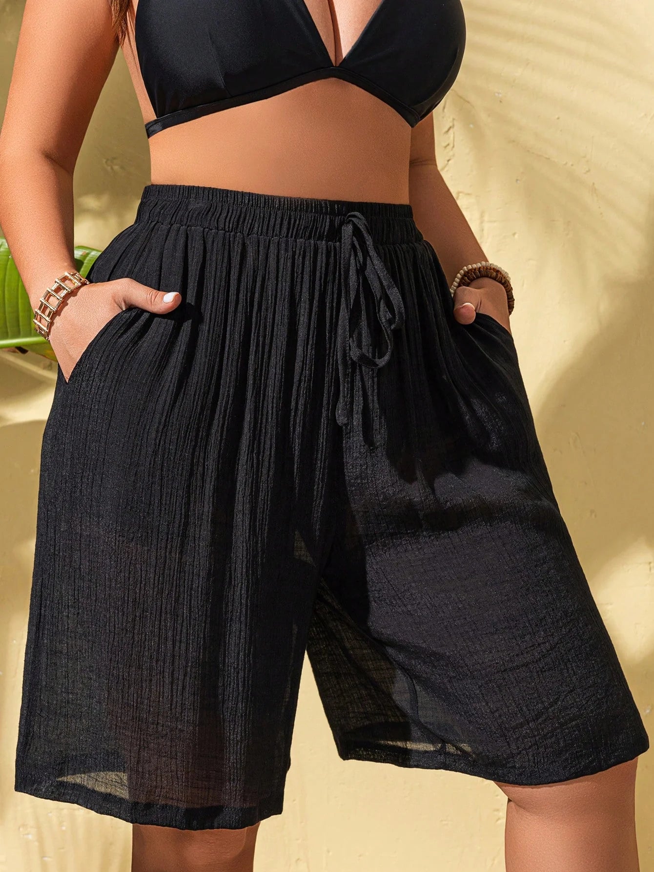 Shorts de Praia com Cordão