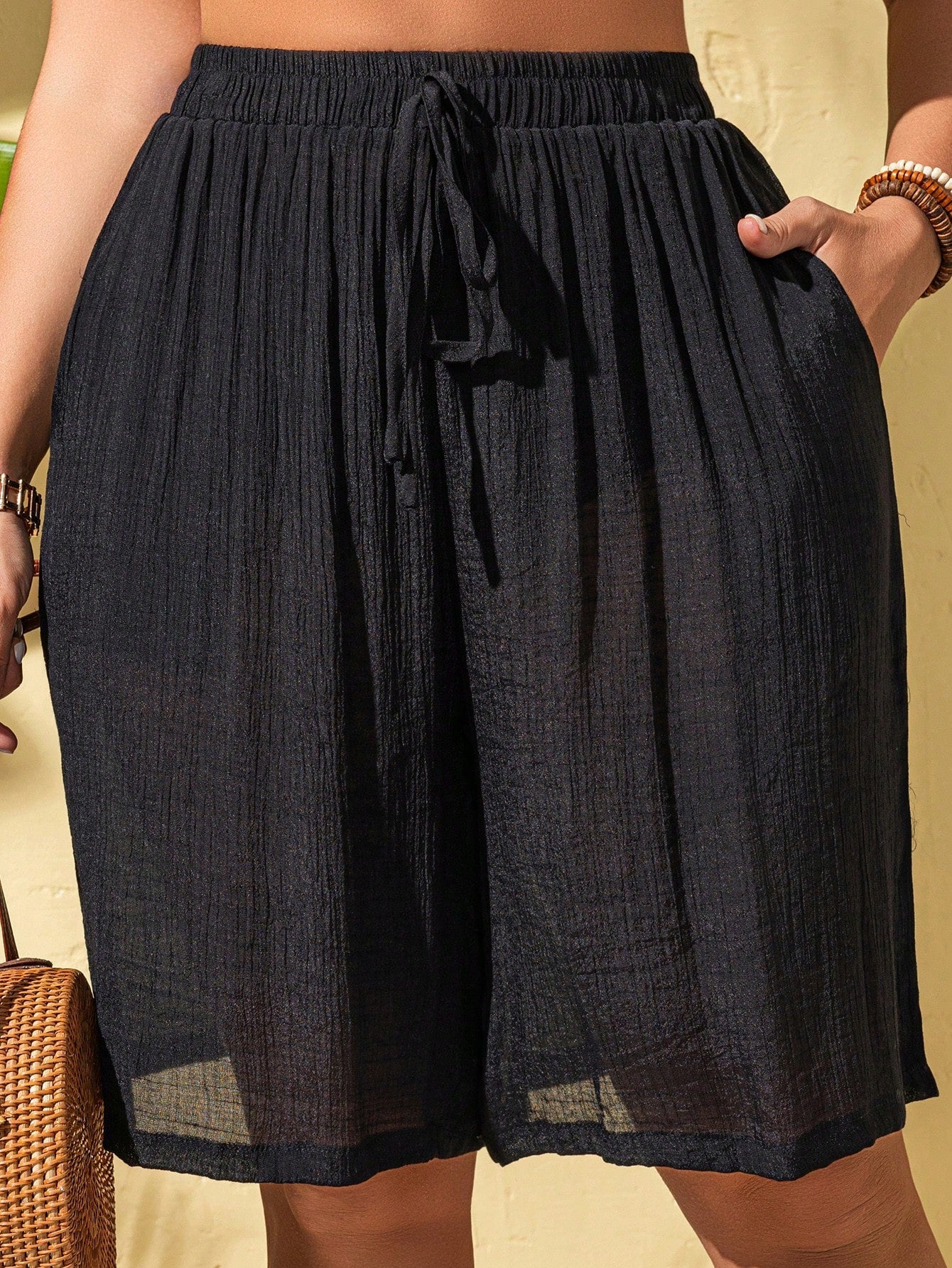 Shorts de Praia com Cordão