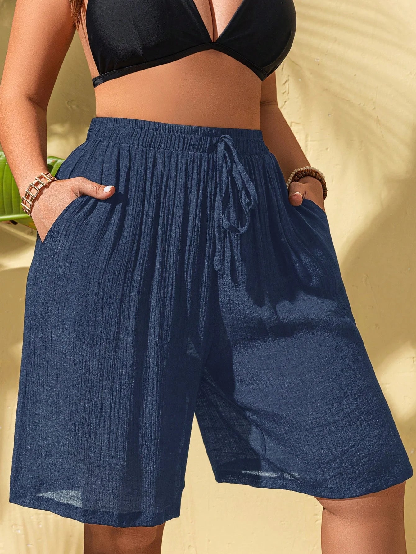 Shorts de Praia com Cordão