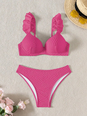 Biquíni Texturizado Com Babado G