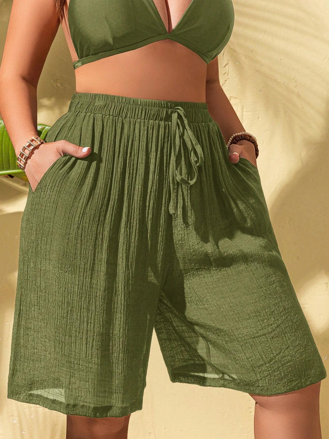 Shorts de Praia com Cordão