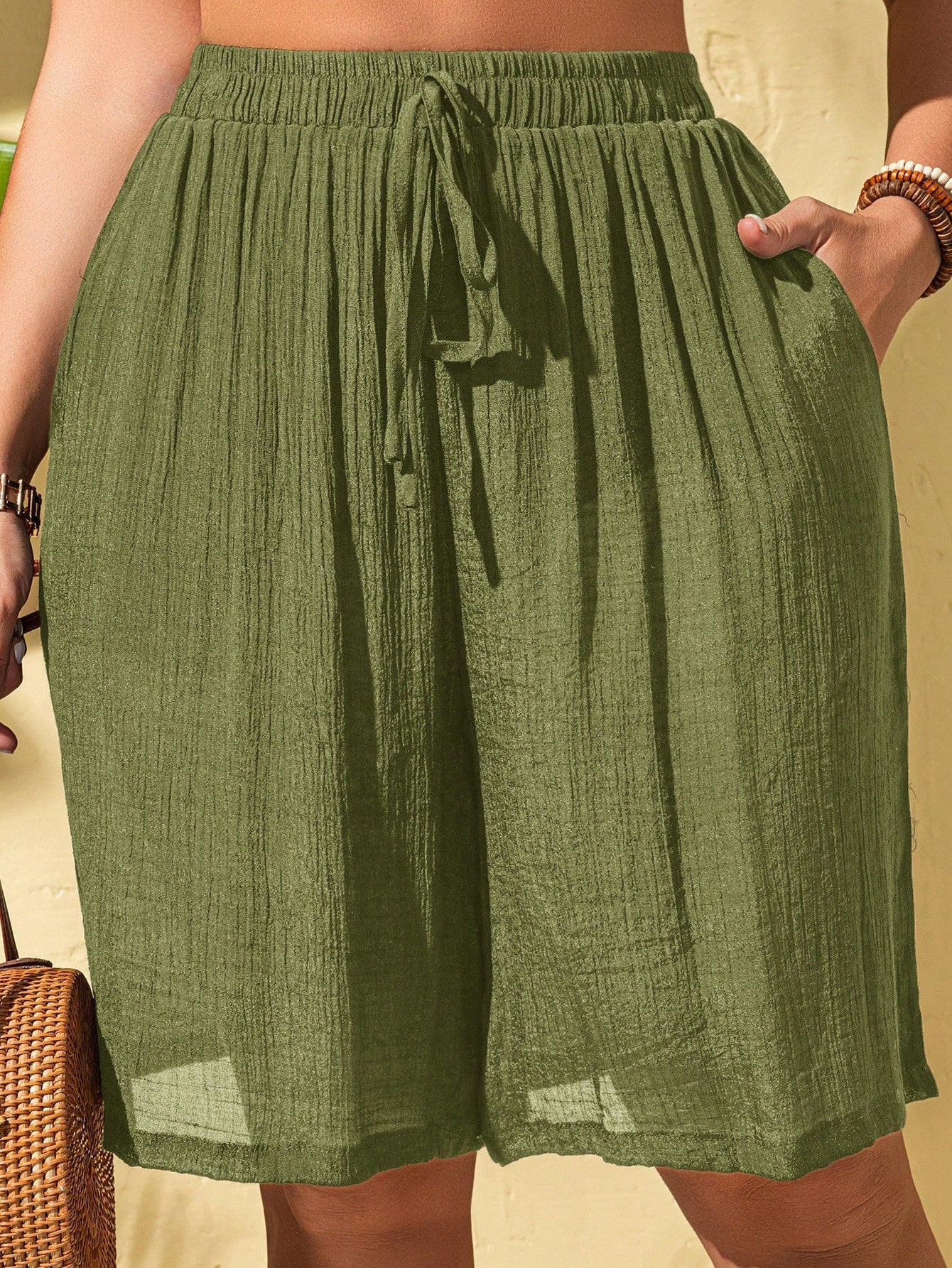 Shorts de Praia com Cordão