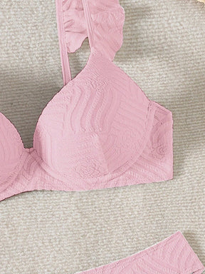 Biquíni Texturizado Com Babado