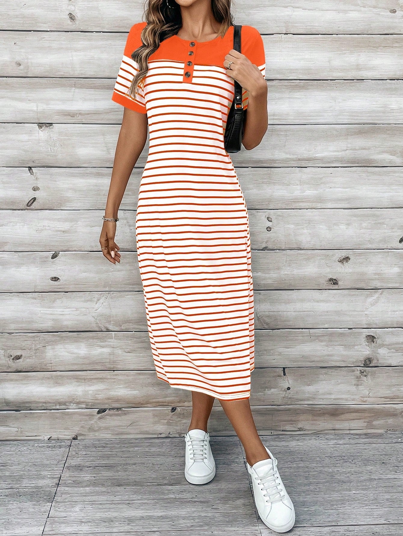 Vestido Listrado Casual Nicole