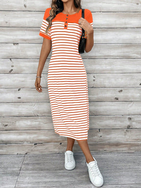 Vestido Listrado Casual Nicole