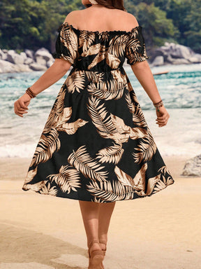 Macaquinho Pluz Size Folhagem Dianna