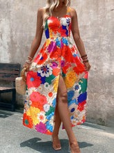 Vestido Floral Longo Com Botões