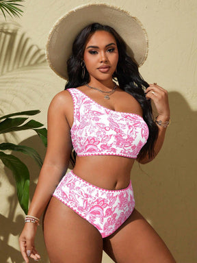 Biquíni Plus Size Um Ombro Anne