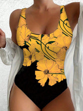 Maiô Floral de Uma Peça para Verão e Praia P