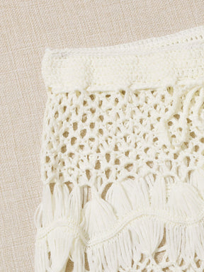 Saia de Cobertura Crochê com Cordão