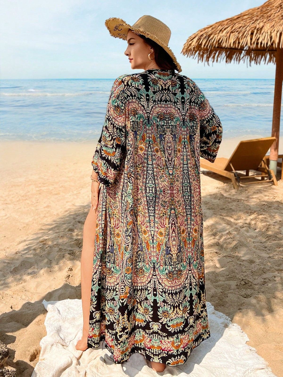 Saída de Praia Plus Size Longa Juliana