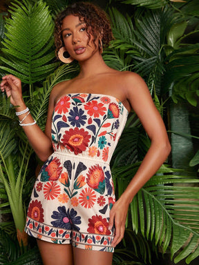 Macaquinho Floral Tomara Que Caia