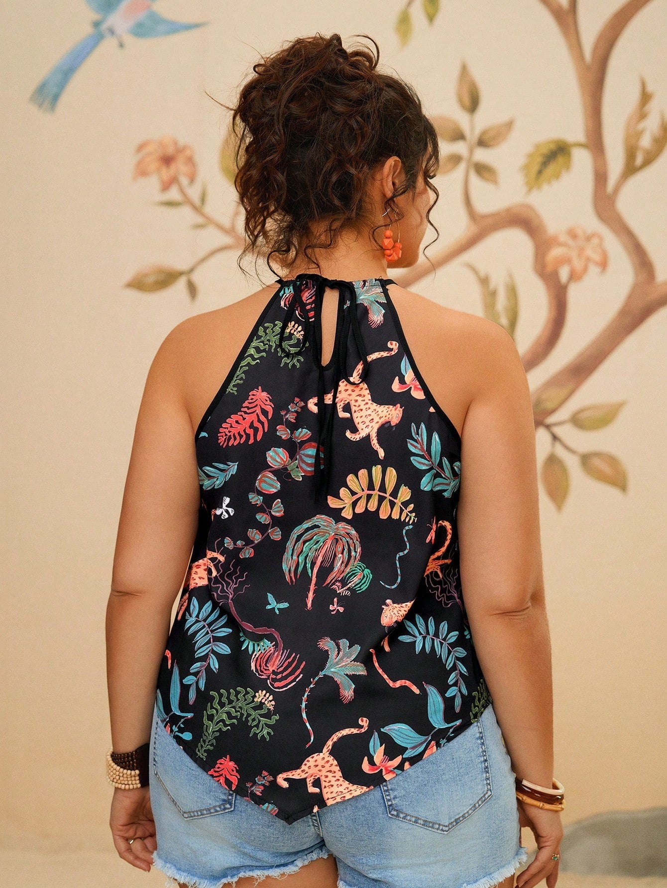 Regata Plus Size Floral Verão
