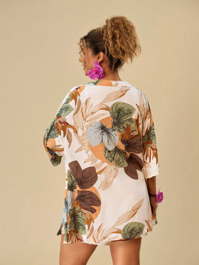 Kimono Plus Size Raízes Outonais